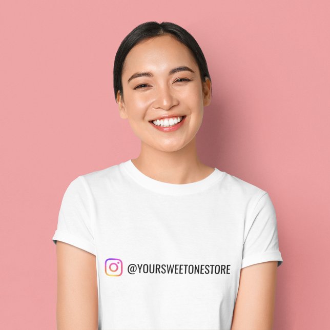 Camiseta Seu Nome no Instagram & Promo de Ícone de Mídia So (Criador carregado)