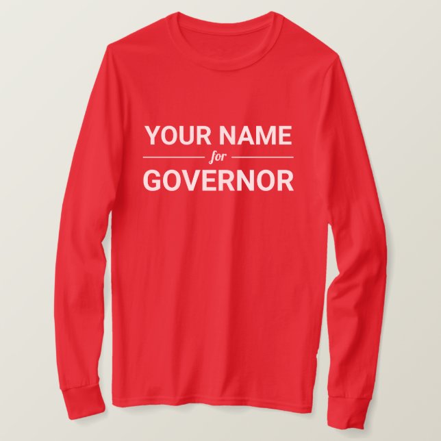 Camiseta Seu nome para texto e cor personalizados do Govern (Frente do Design)
