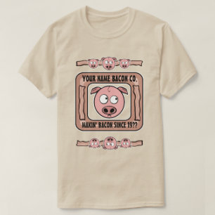 Camiseta (SEU NOME) t-shirt customizável de Bacon Empresa