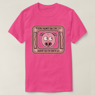 Camiseta (SEU NOME) t-shirt customizável de Bacon Empresa