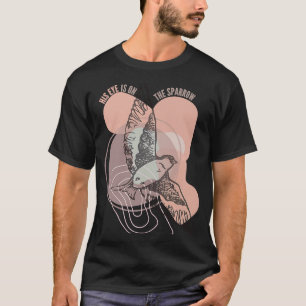 Camiseta Seu olho está no pardal Hymn simples abst moderno