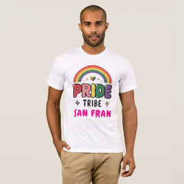 Camiseta SEU Orgulho PERSONALIZADO TRIBE LGBTQ+ Arco-Íris C