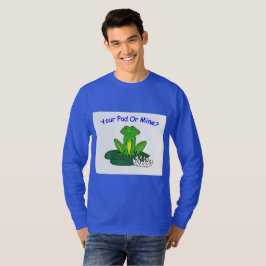 Camiseta Seu Pad ou o Meu - Manga Longa Azul Real Masculino