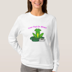 Camiseta Seu Pad ou o Meu - Manga Longa Branca Feminina