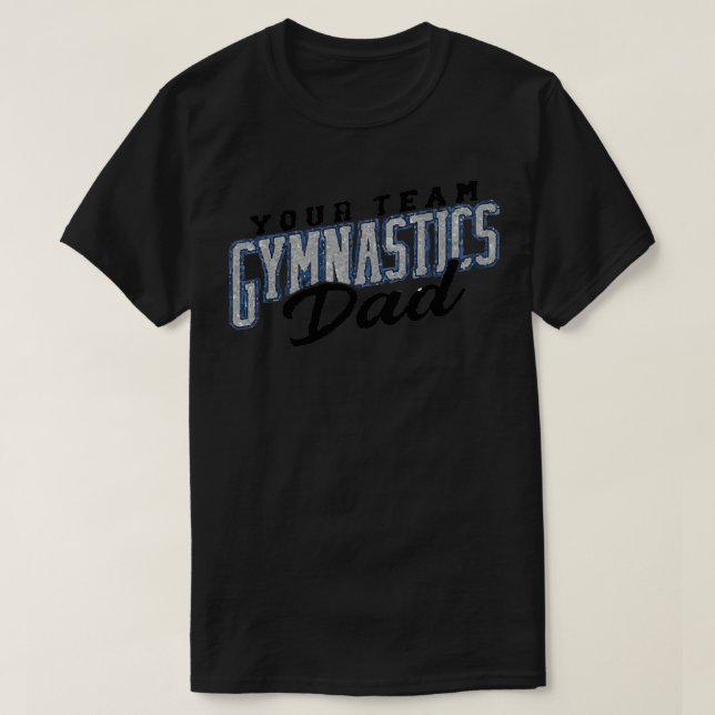 Camiseta seu pai 3 de ginástica de equipe (Frente do Design)