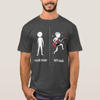 Camiseta Seu Pai Meu Pai Fã de Contrabaixo Engraçado Músico