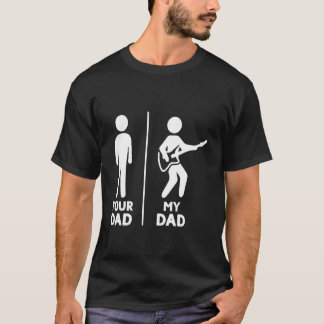 Camiseta Seu Pai Meu Pai Guitarrista Artista Baixo Guitarra