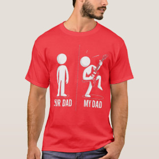 Camiseta Seu Pai Meu Pai Pai Divertido Música Tocador de Gu
