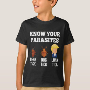 Camiseta Seu Parasita Anti-Trump Engraçado Carca Luna Resis