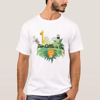 Camiseta Seu Pequeno é uma T-Shirt Pai - Primeiro Aniversár