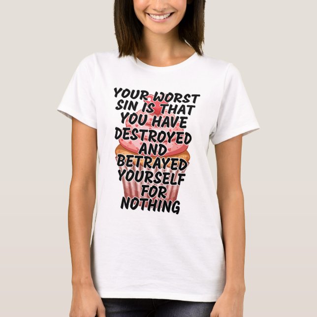 Camiseta Seu pior pecado  (Frente)