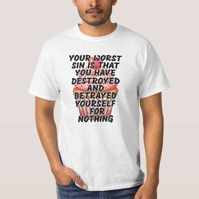 Camiseta Seu pior pecado  (Frente)