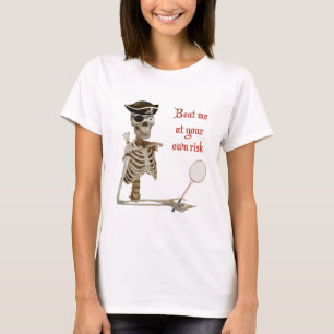 Camiseta Seu pirata do Badminton do risco