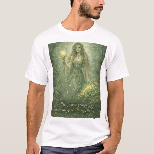 Camiseta seu poder cresce onde as coisas verdes prosperam (Frente)