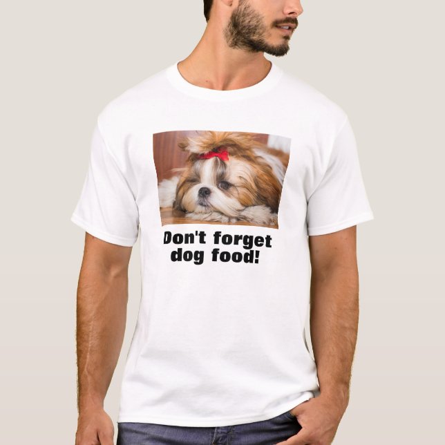 Camiseta Seu presente de foto de cachorrinho não se esqueça (Frente)