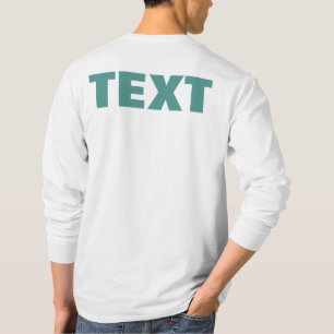 Camiseta Seu Próprio Texto Ou Nome Mens Impressão Duplo