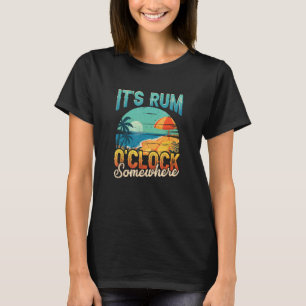 Camiseta Seu Rum Oclock Em Algum Lugar Férias De Verão Prai
