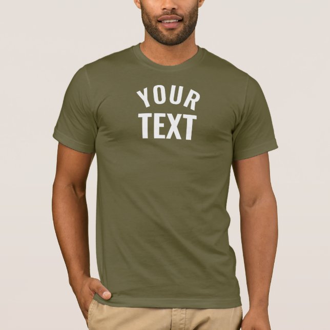 Camiseta Seu SMS Mens Bella+Canvas Short Sleeve Army (Frente)