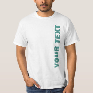 Camiseta Seu Texto Ou Nome Mens Duplos O Valor Moderno