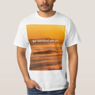 Camiseta Seu texto personalizado sobe acima da paisagem neb