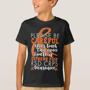 Camiseta Seu Toco Pode Causar Dor Extrema Suportando Crps A