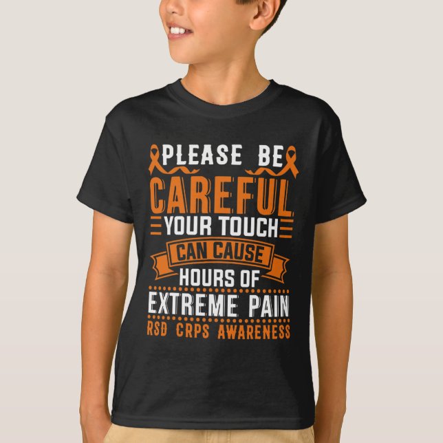 Camiseta Seu Toco Pode Causar Dor Extrema Suportando Crps A (Frente)