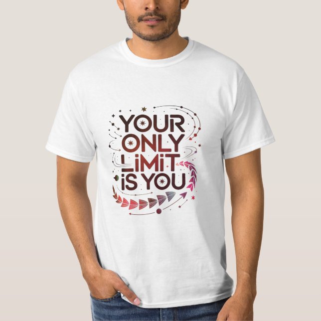 Camiseta Seu Único Limite É Sua Citação Motivacional Castan (Frente)