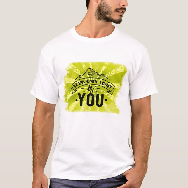 Camiseta Seu único limite é sua inspiração motivacional (Frente)