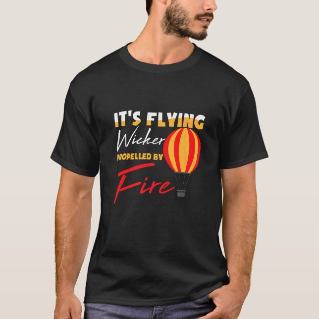 Camiseta Seu Vime Voador Propulsado Pelo Fogo Heißluftballo (Frente)