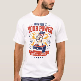 Camiseta Seu Voto É Seu Poder Design Patriótico