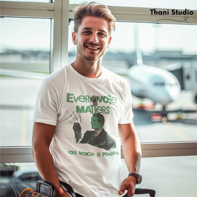 Camiseta Seu Voto Importa Eleição Verde Político Impresso (Criador carregado)