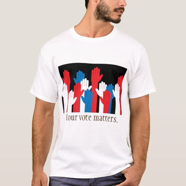 Camiseta Seu Voto Importa Mãos Patrióticas (Frente)