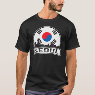 Camiseta Seul Coreia do Sul - Estética Capital de Bandeira