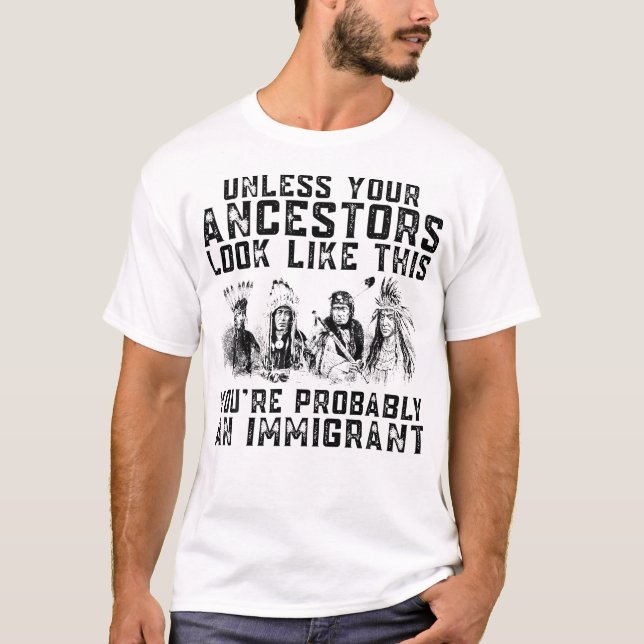 Camiseta Seus Ancestrais Se Parecem Com Isso Você É Provave (Frente)