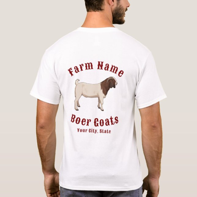 Camiseta Seus Caprinos Boer da Fazenda (Verso)