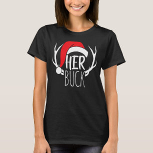 Camiseta Seus Casais De Buck Correspondendo Ao Pijama De Na