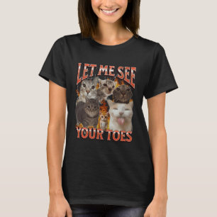 Camiseta Seus Dedos do Pé Gato Engraçado Meme Cópia Ilegal 