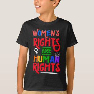 Camiseta Seus Direitos Feministas do Útero são Direitos Hum