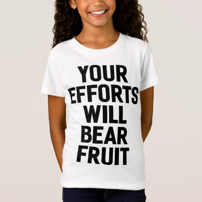 Camiseta Seus esforços terão motivação e metas Frutas (Frente)