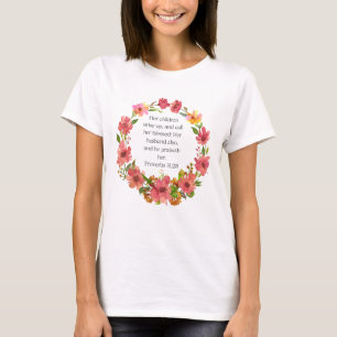 Camiseta Seus filhos se levantam e a chamam de abençoada...