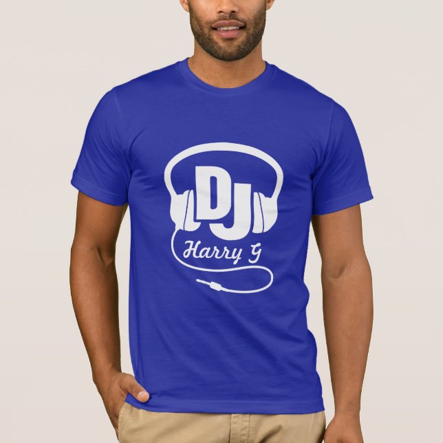 Camiseta Seus fones de ouvido conhecidos do DJ do branco (Frente)