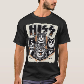 Camiseta Seus Gatos Rock Kittens Enrolando Pentes De Gato D