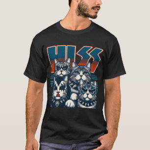 Camiseta Seus Gatos Rock Kittens Enrolando Pentes De Gato D
