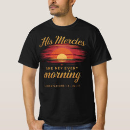 Camiseta Seus Mercês São Novas Todas as Manhãs Sunset Chris