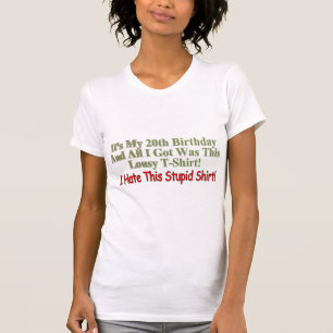 Camiseta Seus meus 20os presentes de aniversário