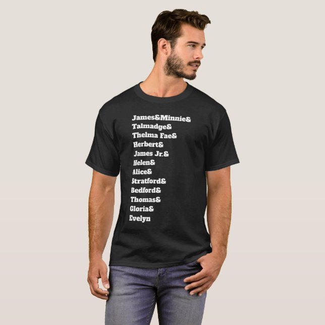Camiseta Seus nomes, nossa herança (Frente Completa)