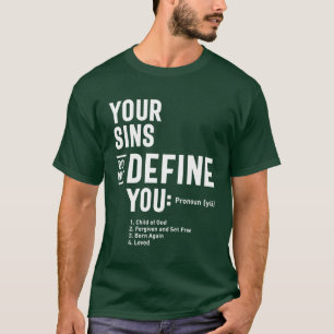 Camiseta Seus Pecados Não O Definem Presente - Cristão