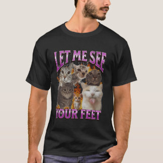 Camiseta Seus Pés Gato Engraçado Meme Cópia Pirata Gráfico