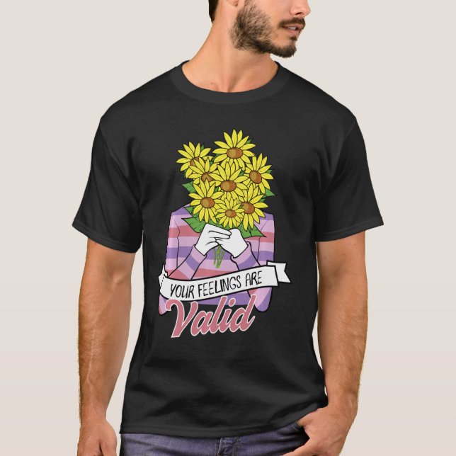 Camiseta Seus Sentimentos São Válidos Para A Saúde Mental (Frente)