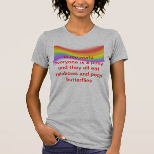 Camiseta Seus todos os arcos-íris e borboletas